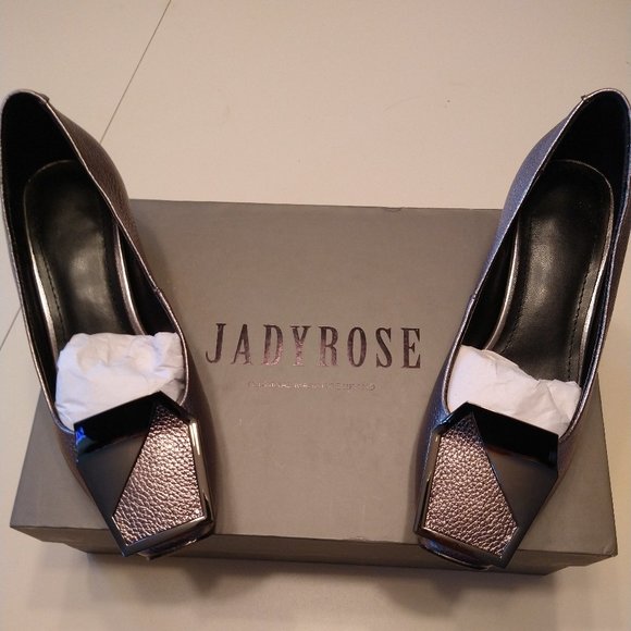 Jady Rose Metallic Silver Leather Loafer - Picture 1 of 8